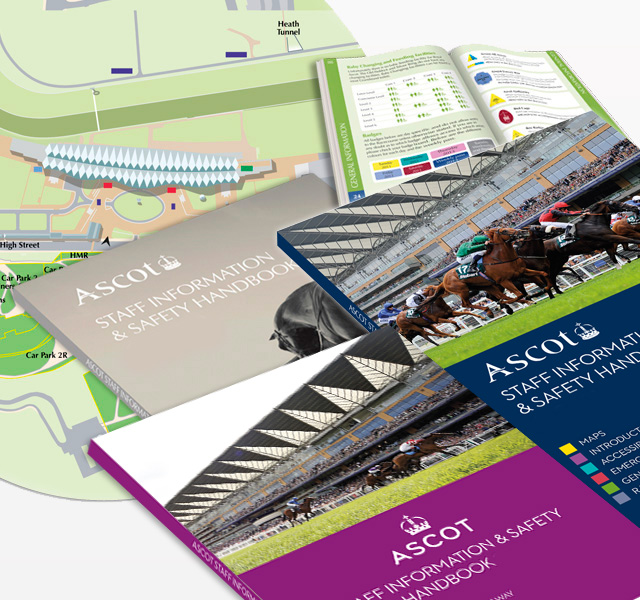 Ascot Racecourse staff handbook design and artwork