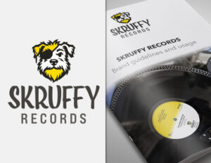 Skruffy Records logo design and brand guidelines